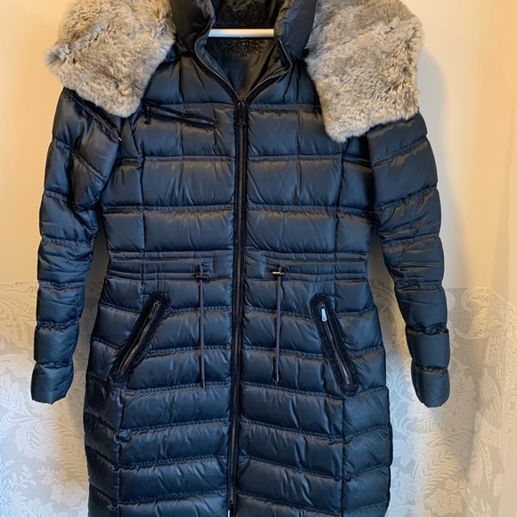 Dawn Levy winter jacket with grey faux fur - Picture 1 of 4